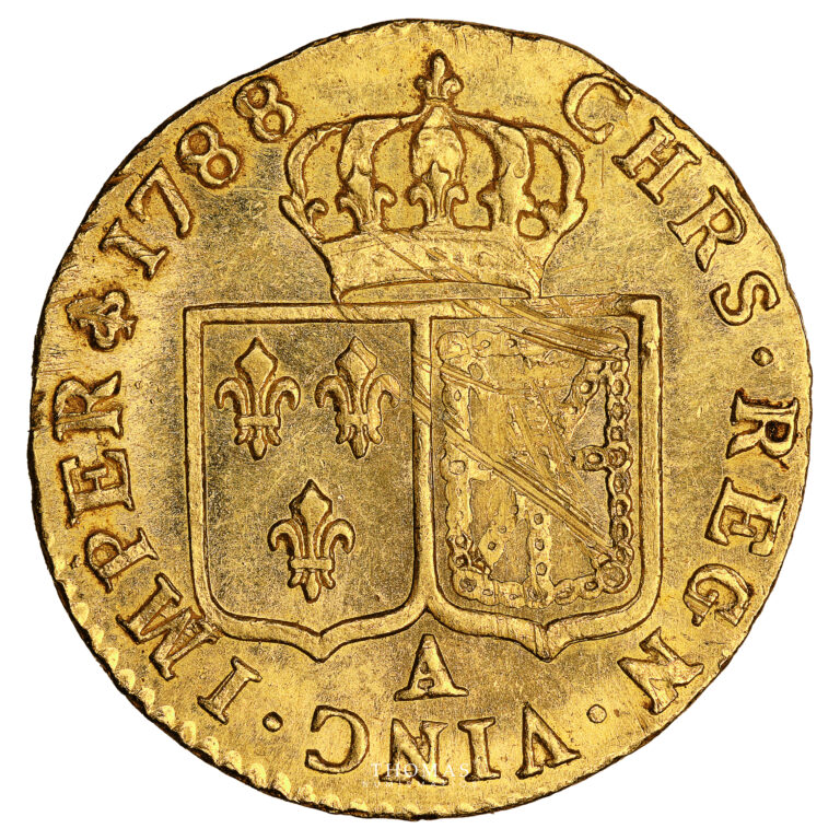 Monnaie - France Louis XVI - Louis d'or à la tête nue - 1788 A Paris - Trésor de Vendée-Revers