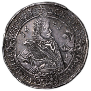 Coin German states - Thaler - 1623 Saxe - Johann Ernst and his five brothers obverse