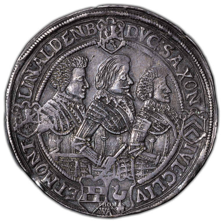 Coin German states - Thaler - 1623 Saxe - Johann Ernst and his five brothers reverse