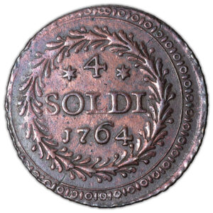 Monnaie Corse - 4 Soldi aux Tritons de Cuivre - 1764 Murato-Avers