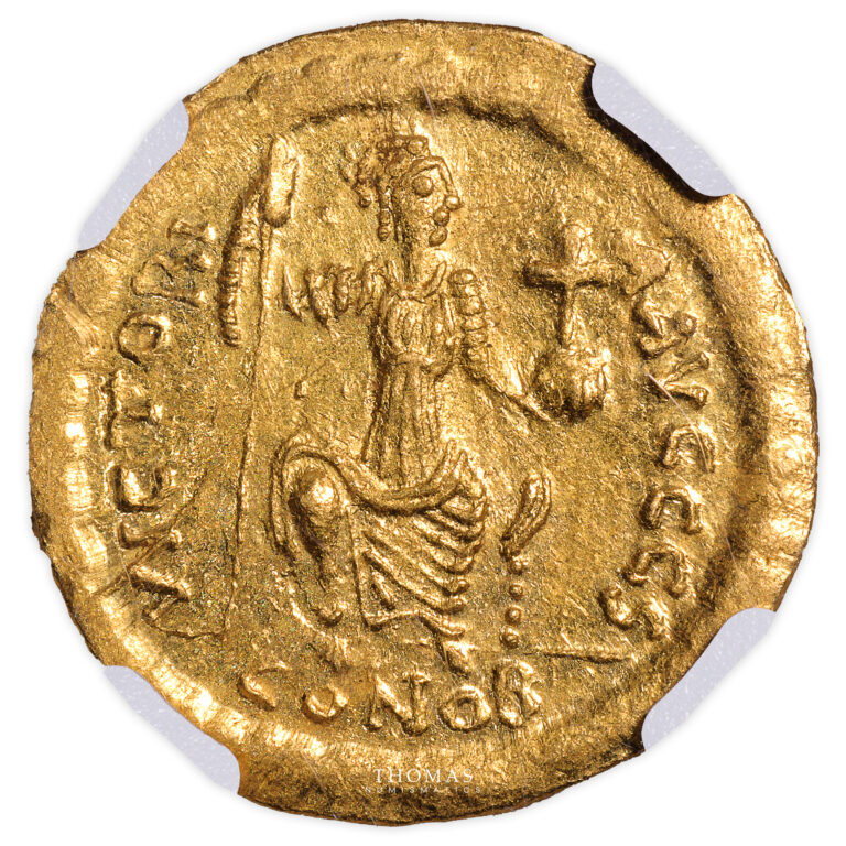 Coin - Byzantine Empire - Gold Solidus Justin II - Constantinople - NGC MS strike 5/5 surface 4/5 reverse