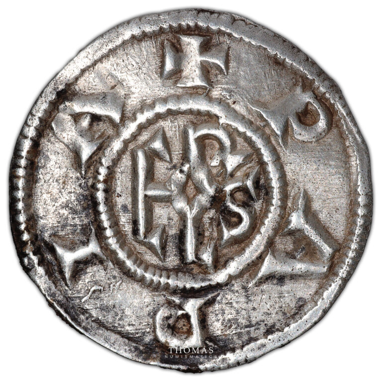 Monnaie - France Charlemagne - Denier - Pavie-Revers