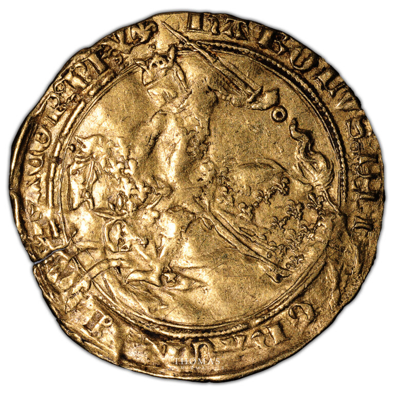 Monnaie France - Franc à Cheval du Dauphiné - Charles V - Or-Avers