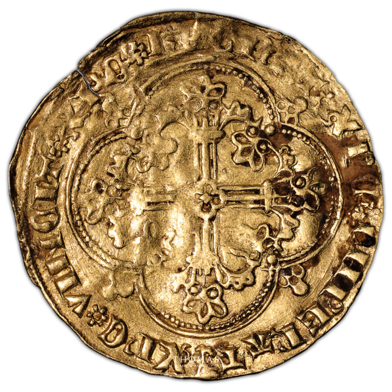 Coin France - Charles V -  Gold Franc à Cheval or du Dauphiné reverse