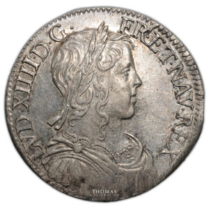 Monnaie - France Louis XIV - 1/2 Écu - 1655 Bourges-Avers