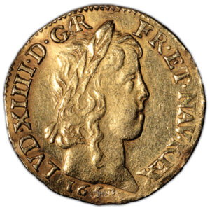 Monnaie France - Louis XIV - Louis d'or à la mèche Longue - 1652-Avers