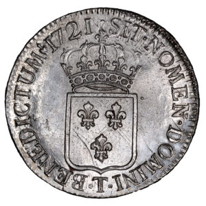 Monnaie - France Louis XV - Écu de France - 1721 T Nantes-Revers