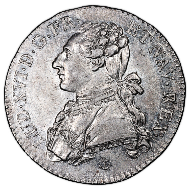 coin - France Louis XVI - 1/5 Écu aux Branches d'Olivier - 1788 H La Rochelle obverse