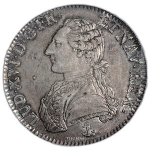 Monnaie France - Louis XVI - Écu aux branches d'olivier - 1789 H La Rochelle-Avers