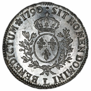 monnaie-france-louis-xvi-ecu-aux-branches-dolivier-1790 L Bayonne-revers-scaled