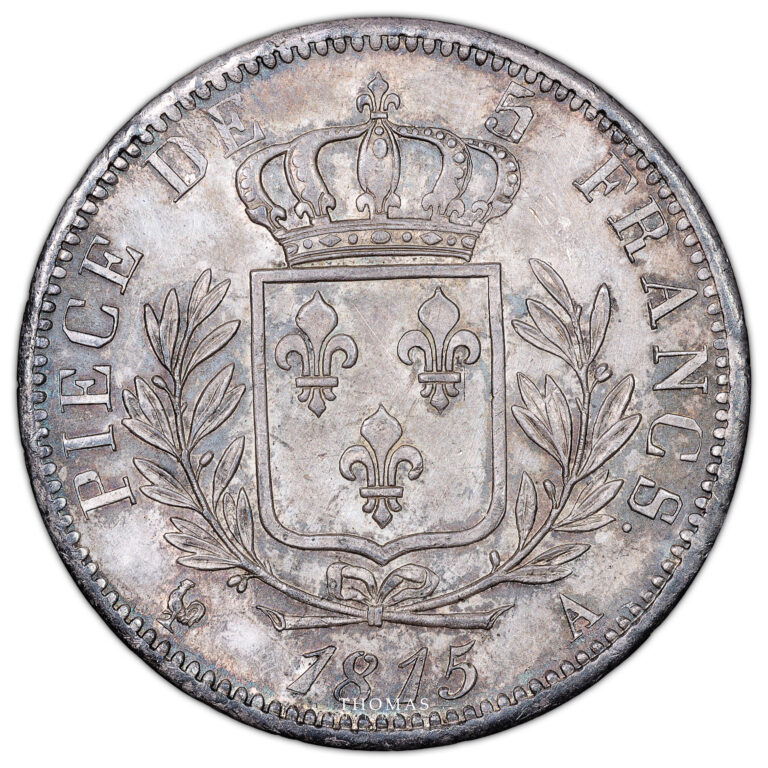 Coin - France Louis XVIII - 5 Francs - 1815 A Paris reverse