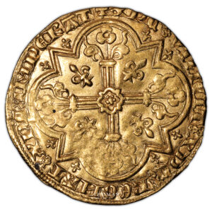 Monnaie France - Mouton d'or - Jean II le Bon - 1355-Revers