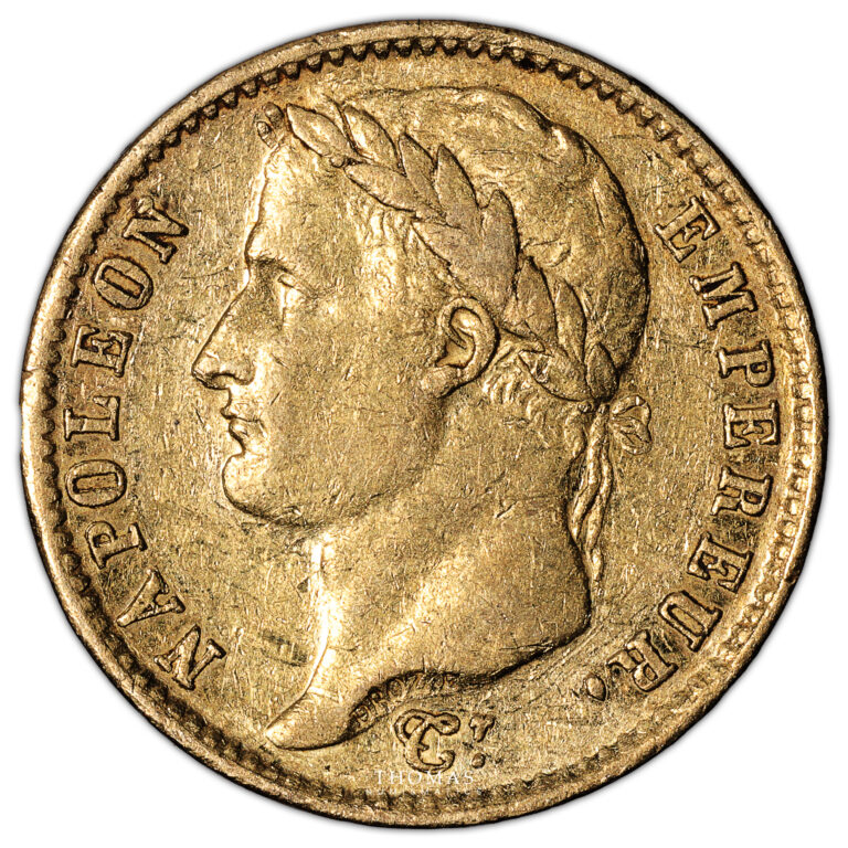 Coin France - Napoléon Ier - Gold 20 Francs Or - 1808 M Toulouse - 22 247 examples obverse