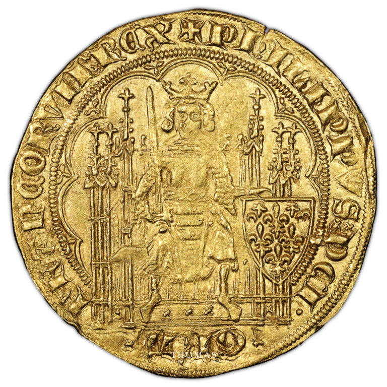 Monnaie - France Philippe VI - Écu d'or à la Chaise-Avers