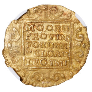 Coin - Netherlands United - 1724 Utrecht - NGC MS 62 - Treasure shipwreck Akerendam reverse