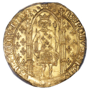 Monnaie France - Charles V - Franc à Pied Or - PCGS MS 65-Avers