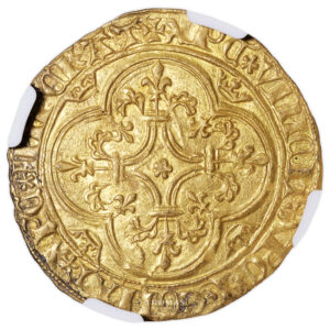 Coin France - Charles VI - Gold Écu d'or à la Couronne - NGC MS 64 reverse