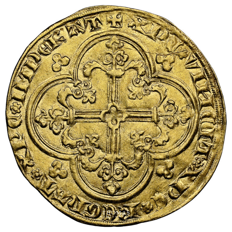 Monnaie France - Jean II Le Bon - Franc à Cheval Or - NGC MS 62-Revers