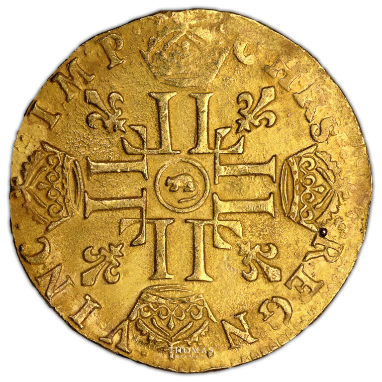 Monnaie France - Louis XIV - Louis d'or à la mèche Longue - 1652 - Arras-Revers
