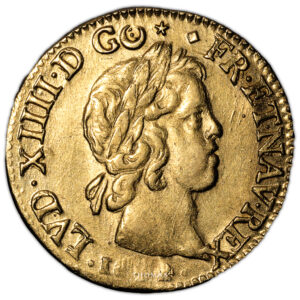 Monnaie France - Louis XIV - Louis d'or au 8 L - 1652 D Lyon-Avers