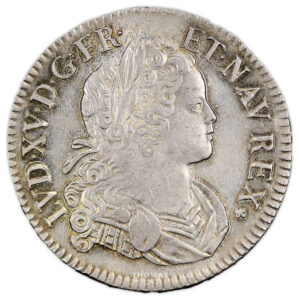 Monnaie France - Louis XV - Écu de France Navarre - 1718 Bordeaux K - PCGS MS 62-Avers