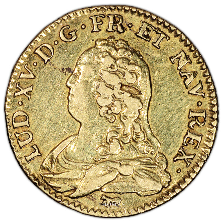 coin France - Louis XV - Gold Louis d'or aux lunettes - 1726 A Paris obverse