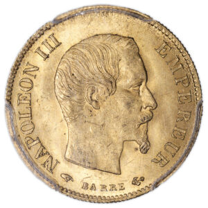 Coin France - Napoleon III - Gold 10 Francs or - 1859 A Paris - PCGS MS 64 obverse