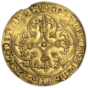 Coin France - Charles VI - Ecu d'or à la couronne - Tournai reverse