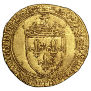 Monnaie France - Charles VIII - Ecu d’or au soleil-Avers