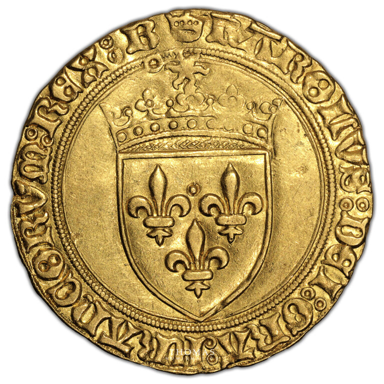 coin France - Charles VIII - Gold - Ecu d'or aux Soleil - Bourges-obverse