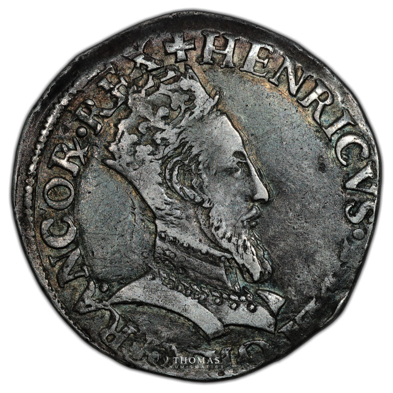 Monnaie France - Henri II - Teston à la tête couronnée - 1551 A Paris-Avers