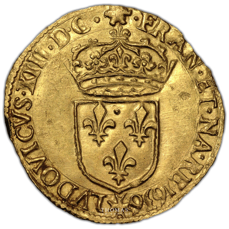 Monnaie France - Louis XIII - Ecu d'or - 1636 L Bayonne-Avers