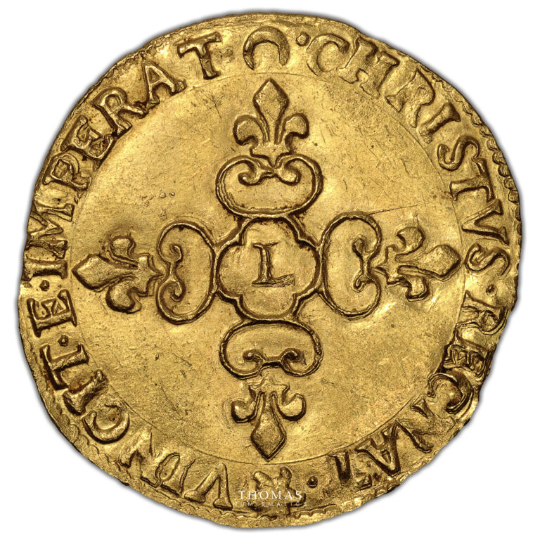 Monnaie France - Louis XIII - Ecu d'or - 1636 L Bayonne-Revers