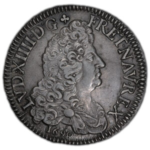 Coin France - Louis XIV - Écu aux 8 L - 1690 N Montpellier obverse