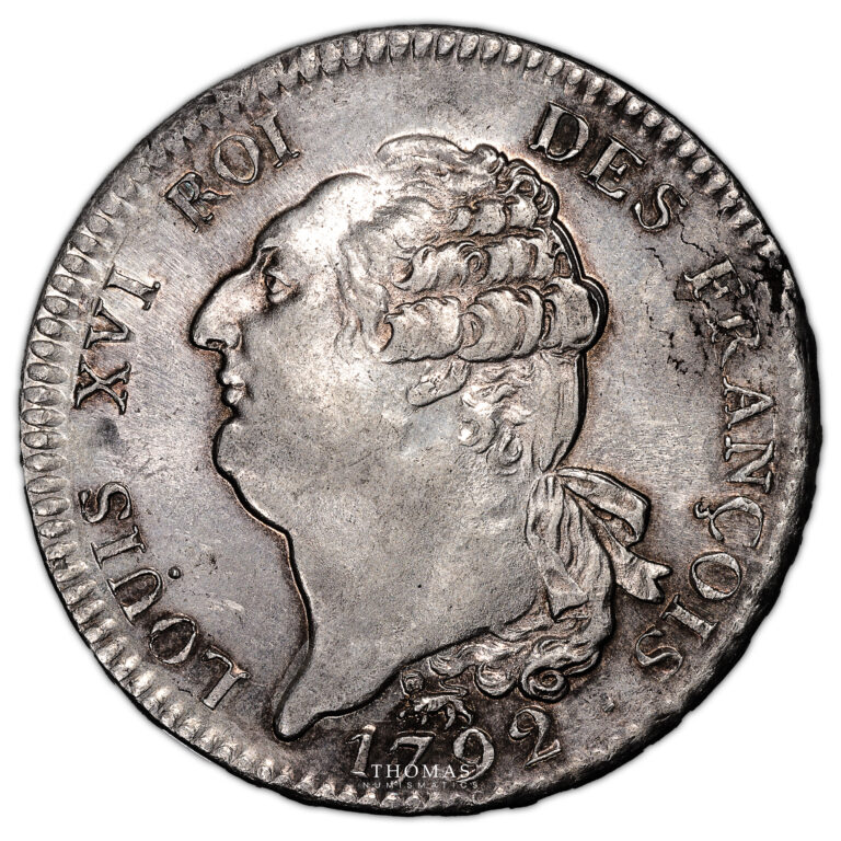 Coin France - Louis XVI - Constitution - Ecu 6 livres François - 1792 A Paris - 2nd semestre obverse