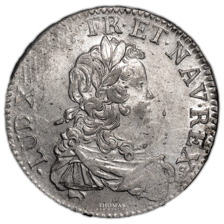 Monnaie France - Louis XVI - Écu de France Argent - 1723 B Rouen-Avers