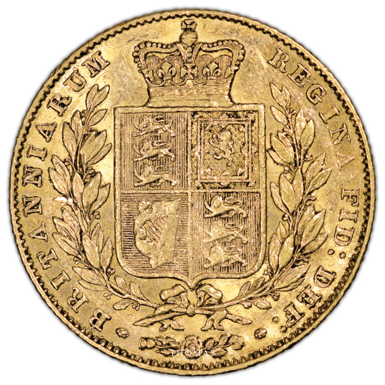 Coin Great Britain - Gold - Sovereign- Victoria - 1838 - London - shield reverse
