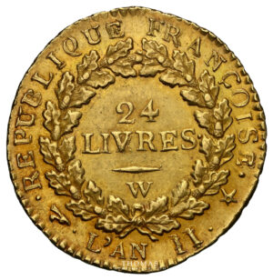 24 livres or 1793 W Lille NGC MS 62