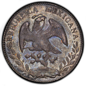 8 reales mexico 1876 revers