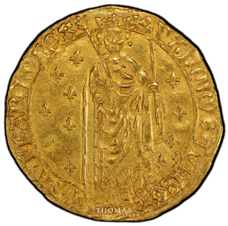 Coin France - Charles VII - Gold - Royal d'or - La Rochelle obverse