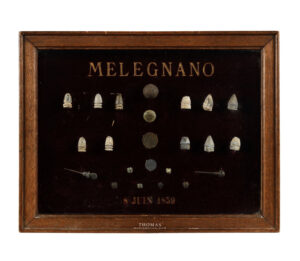 cadre 23 reliques bataille melegnano 1859