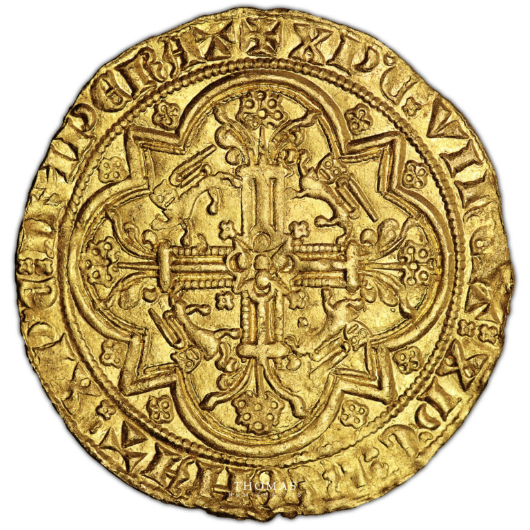 Coin France - Edward  III - Gold - Leopard d'or - Duché d'Aquitaine - 1327-1377 reverse