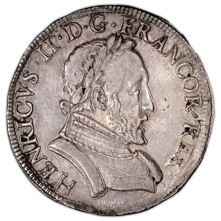 Monnaie France - Charles IX in the name of  Henri II - Teston au buste lauré - 1561 C St Lô obverse