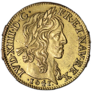 Monnaie France - Louis XIII - Louis d'or à la mèche longue - 1641 A Paris-Avers