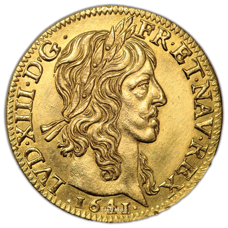 Coin France - Louis XIII - Louis d'or à la mèche longue - 1641 A Paris obverse