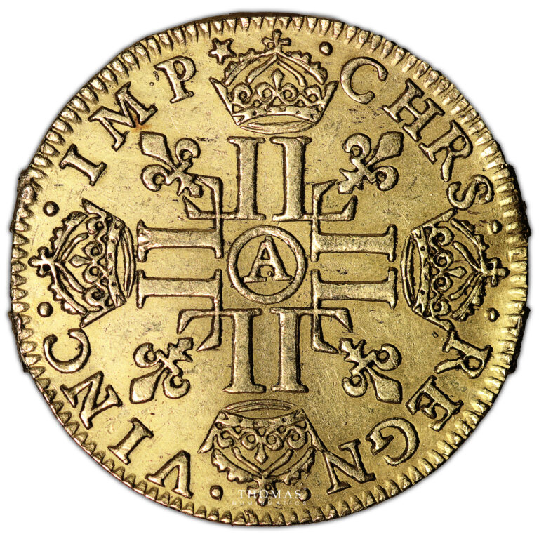 Monnaie France - Louis XIII - Louis d'or à la mèche longue - 1641 A Paris-Revers