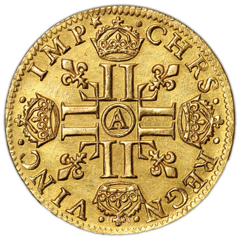 Coin France - Louis XIII - Louis d'or à la mèche longue - 1641 A Paris reverse