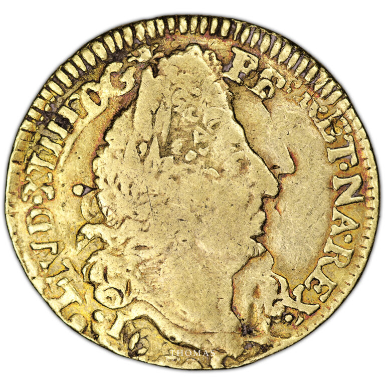 Coin France - Louis XIV - Gold  Louis d'or aux 4L - M Toulouse obverse