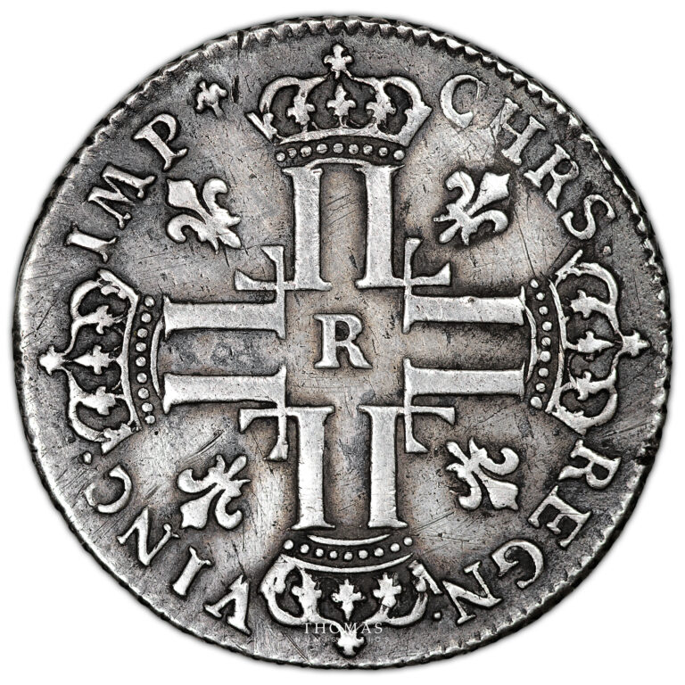 Monnaie France - Louis XV - 1:3 Écu Petit Louis d'argent - 1720 R Orléans-Revers