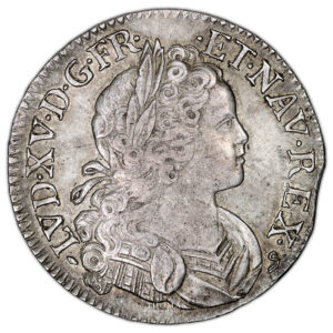 Coin France - Louis XV - Écu France et Navarre - 1719 B Rouen obverse